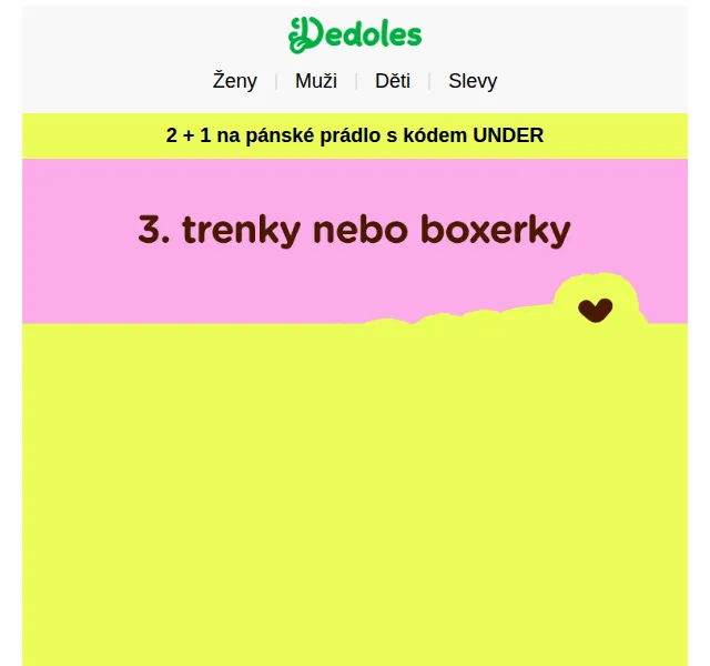 Dedoles: 3 trenýrky za cenu 2 – červenec 2026 | Nuslet.cz