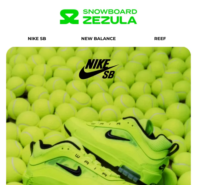 Snowboard Zezula: Nike SB, New Balance, REEF -15 % | Červenec 2026