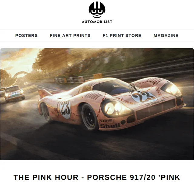 Automobilist: limitovaný plakát Pink Pig Porsche – červenec 2026 | Nuslet.cz