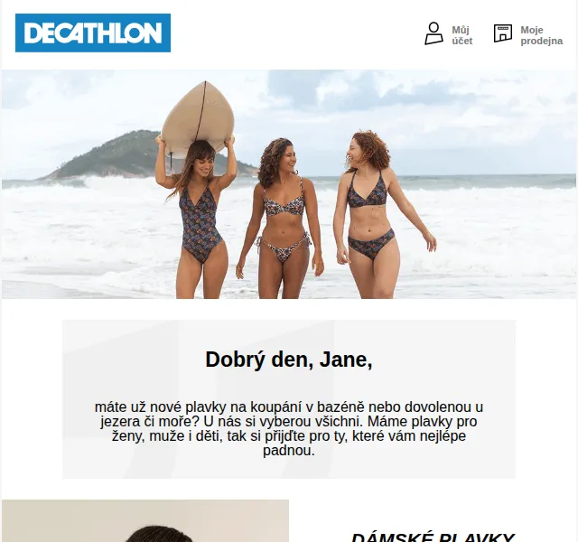 Decathlon: Plavky pro celou rodinu – červen 2026 | Nuslet.cz