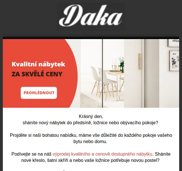 Dakanabytek: Výprodej nábytku Šatní skříně Postele – červenec 2026 | Nuslet.cz