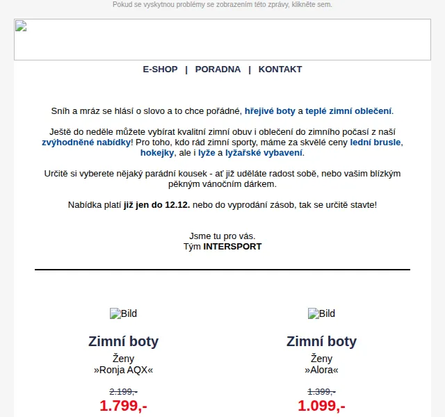 INTERSPORT: Slevy na brusle, lyže a zimní oblečení až 27 % – prosinec 2021 | Nuslet.cz