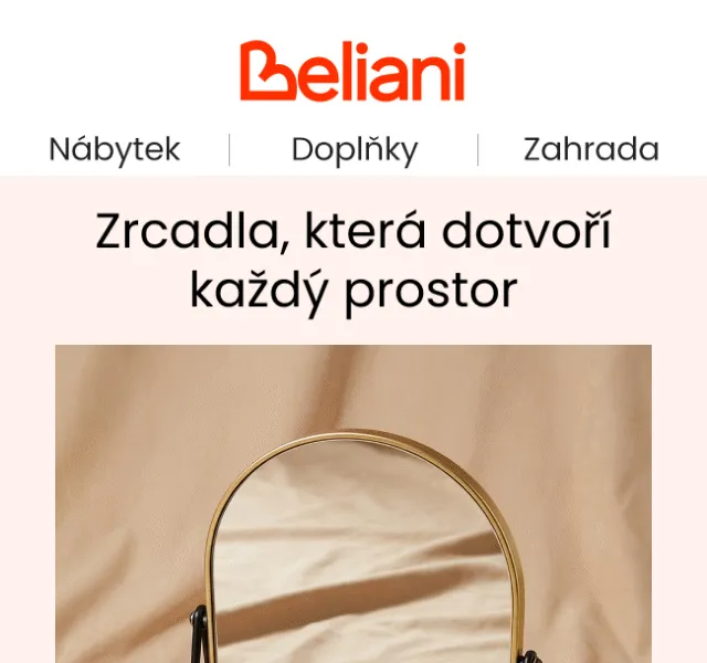 Beliani.cz: Zrcadla pro domov – červenec 2026 | Nuslet
