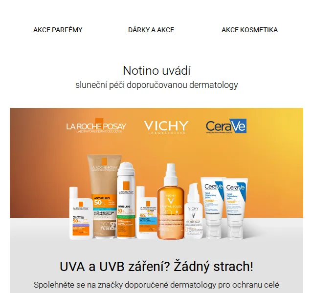 Notino: SPF dermokosmetika na léto (La Roche-Posay, Vichy, CeraVe) – červenec 2026 | Nuslet.cz