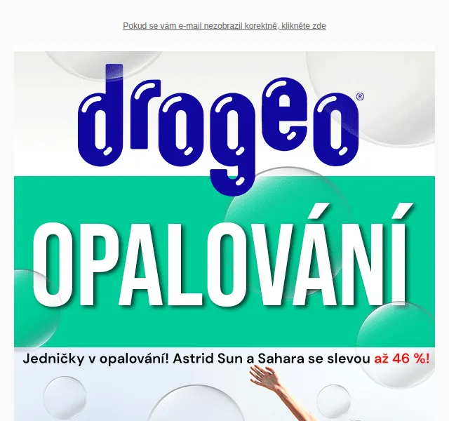Drogeo: Astrid Sun a Sahara se slevou až 46 % – červen 2026 | Nuslet.cz