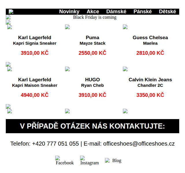Office Shoes: Karl Lagerfeld, Puma a Guess – červenec 2026 | Nuslet.cz