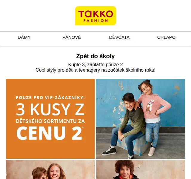 Takko Fashion: Sleva 33 % na dětské oblečení – srpen 2026 | Nuslet.cz