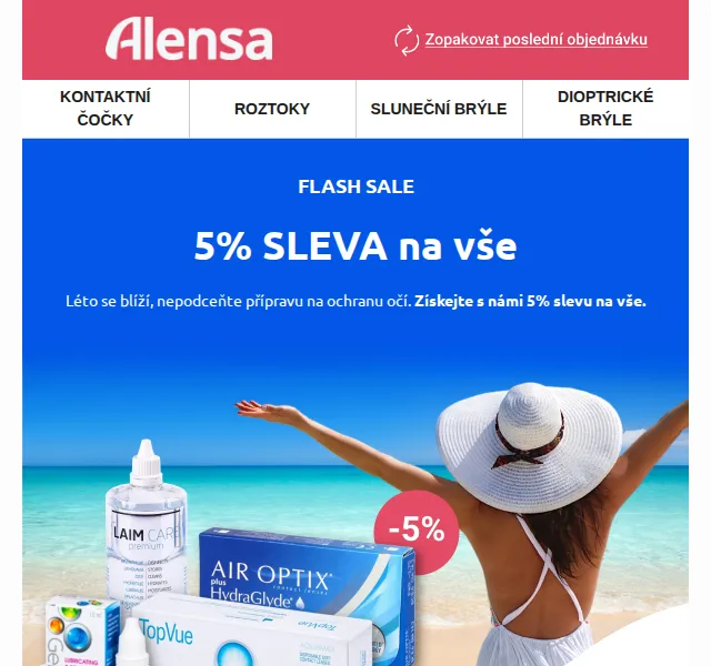 Alensa: 5% sleva na vše – červen 2026 | Nuslet.cz