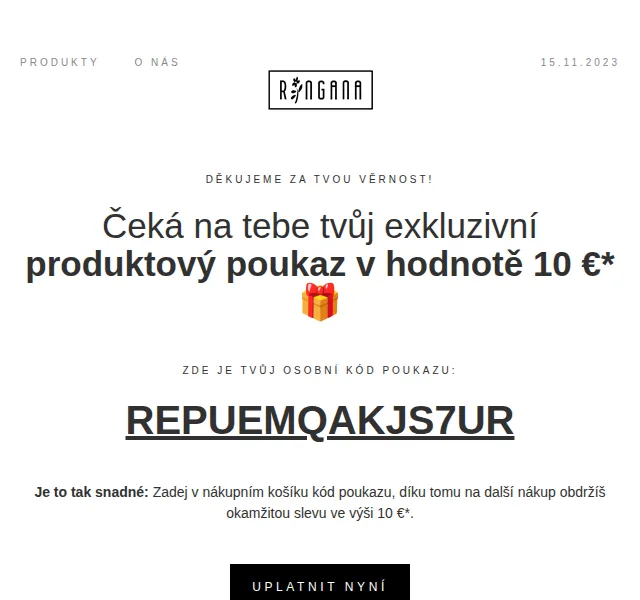 RINGANA: poukaz 10 € a sleva -10 % na Body Care – listopad 2023 | Nuslet.cz