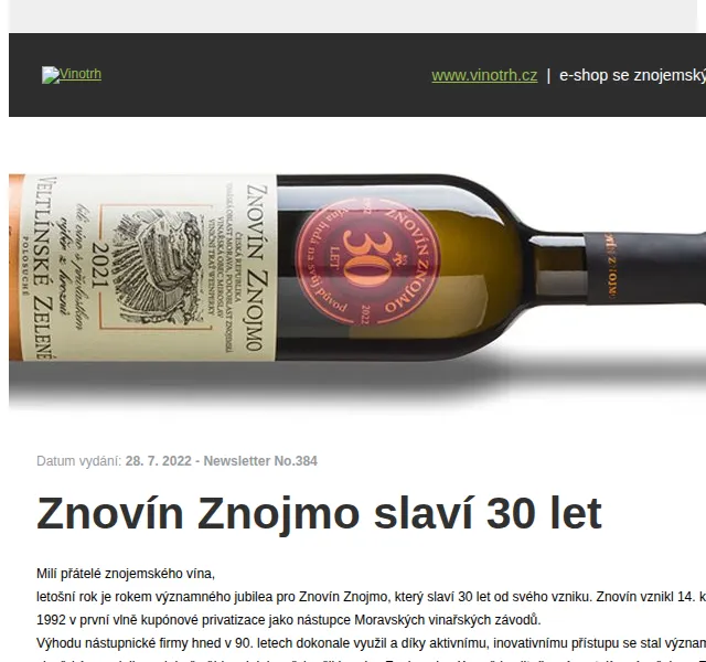 Vinotrh: Kolekce vín Znovín Znojmo – červenec 2022 | Nuslet.cz