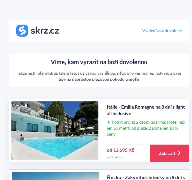 Vánoce na Skrz: Dovolená od 12 695 Kč – červenec 2026 | Nuslet.cz
