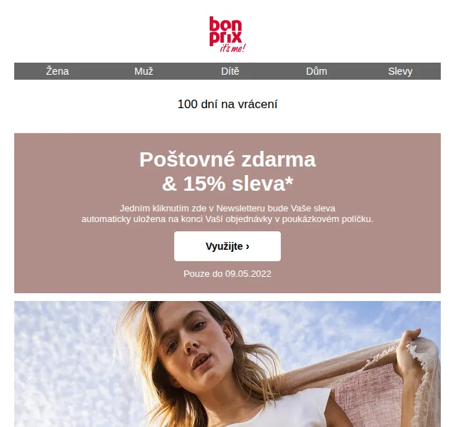 bonprix: 15% sleva a poštovné zdarma – červenec 2026 | Nuslet.cz