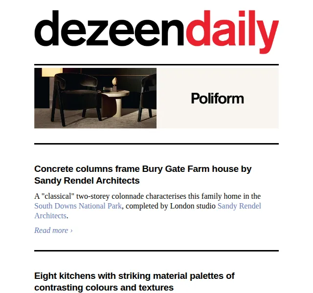Dezeen Daily: Nová architektura a design – červenec 2026 | Nuslet.cz