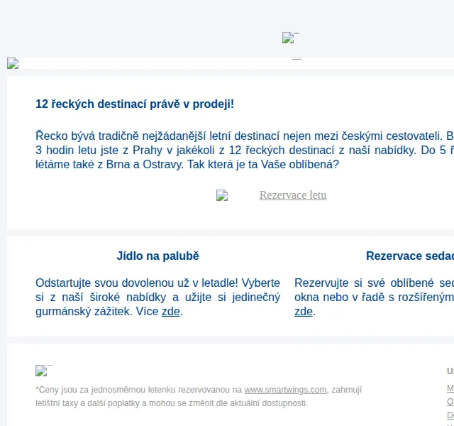 Smartwings: Letenky do Řecka od 1 490 Kč – červenec 2026 | Nuslet.cz