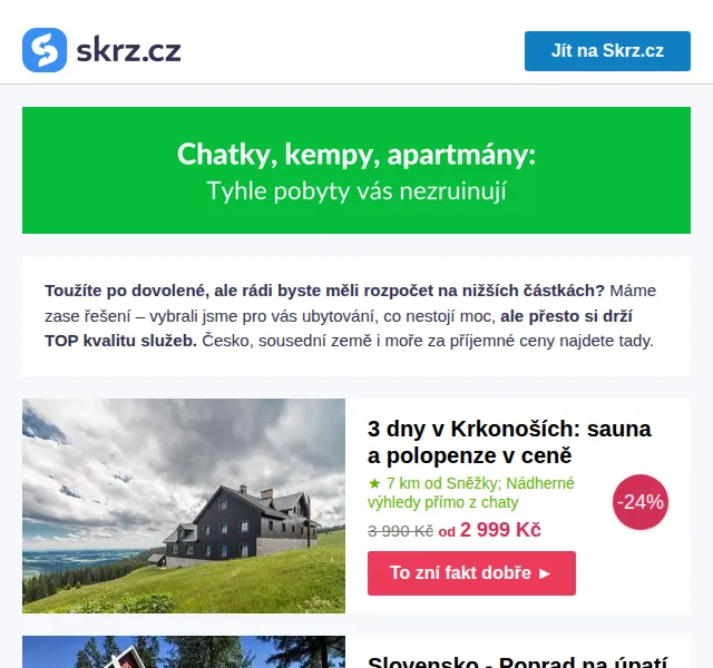 Skrz.cz: Dovolená od 770 Kč – červen 2026 | Nuslet.cz