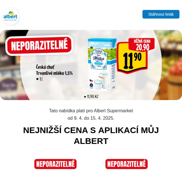Albert: Velkoakce s jogurtem a toaletním papírem – červenec 2026 | Nuslet.cz
