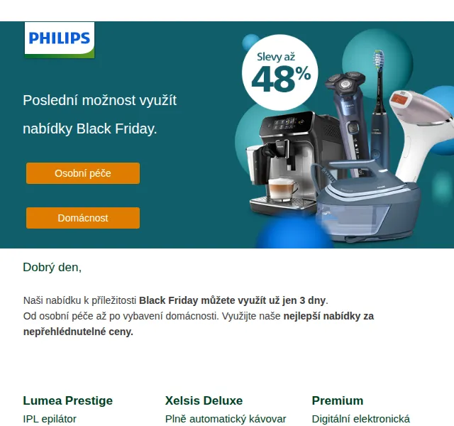 Philips Black Friday: končí za 3 dny – červen 2026 | Nuslet.cz