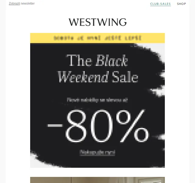 Westwing: Black Weekend slevy Maytoni až -70%, Royal Cloud až -80% – červenec 2026 | Nuslet.cz