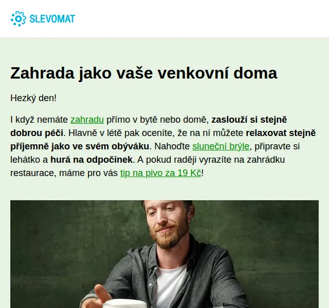 Slevomat: Letní zahrada, pivo za 19 Kč a móda – červen 2026 | Nuslet.cz