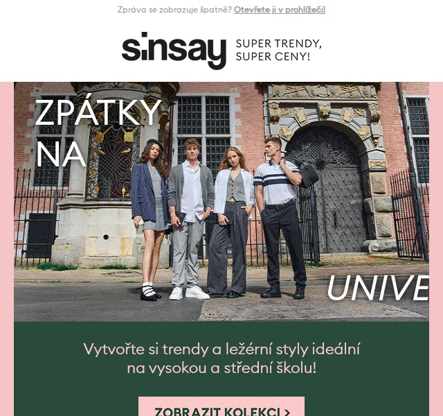 Sinsay: sleva 170 Kč na vše – červenec 2026 | Nuslet.cz