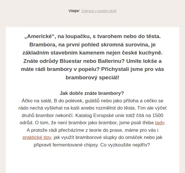 Jídlo a radost: bramborový speciál – červen 2026 | Nuslet.cz