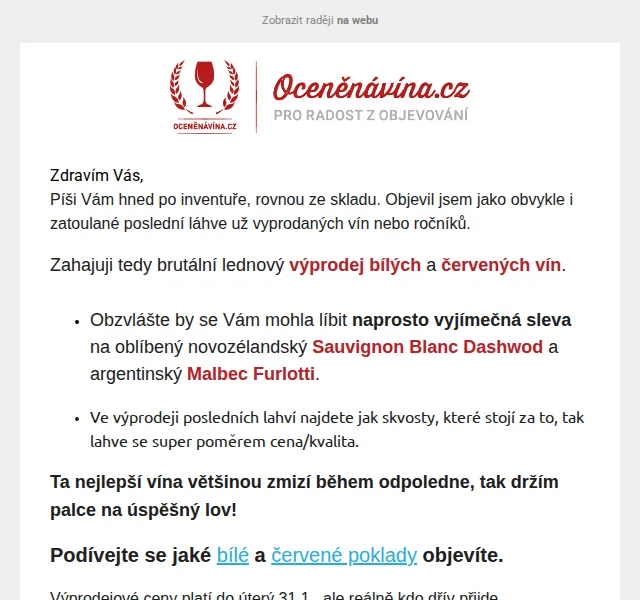 Vláďa z Oceněnávína.cz: brutální lednový výprodej – červen 2026 | Nuslet.cz