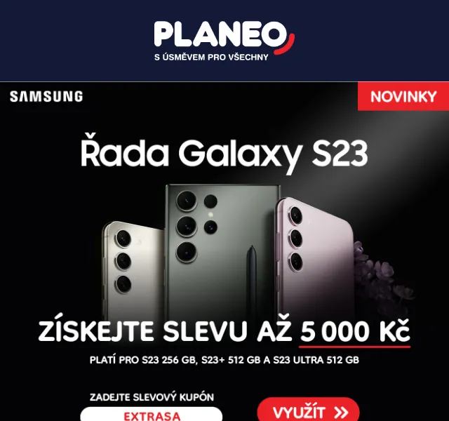 Planeo: Samsung Galaxy S23 novinka – červenec 2026 | Nuslet.cz
