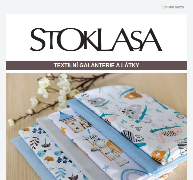 Stoklasa: bavlněné látky s dětskými vzory – červenec 2026 | Nuslet.cz