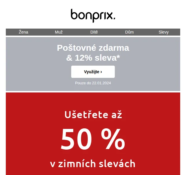 bonprix: 12% sleva a poštovné zdarma – červenec 2026 | Nuslet.cz