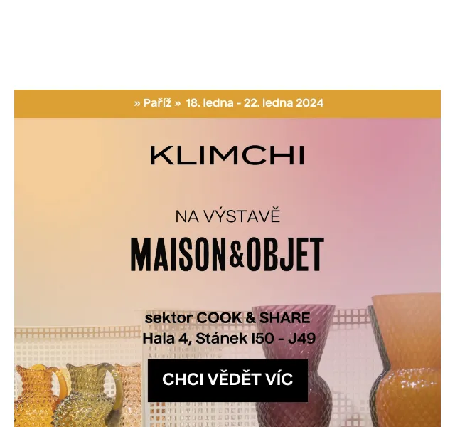 KLIMCHI: ručně foukané sklo – červenec 2026 | Nuslet.cz