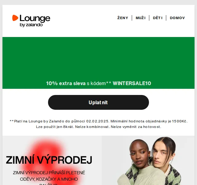 Lounge by Zalando: Extra sleva 10 % + slevy až 80 % – červenec 2026 | Nuslet.cz