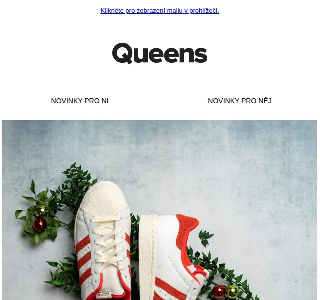 Queens: Vánoce ve stylu – adidas, Nike, The North Face, GUESS – červen 2026 | Nuslet.cz