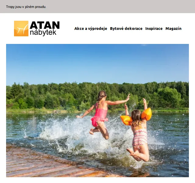 ATAN nábytek: Hurá k vodě – letní sezóna od 249 Kč – červenec 2026 | Nuslet.cz