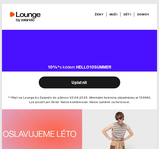 Lounge by Zalando: až 80 % sleva na Adidas, GAP, Calvin Klein – duben 2026