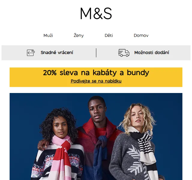 Marks & Spencer: 20% sleva na kabáty a bundy – červen 2026 | Nuslet.cz