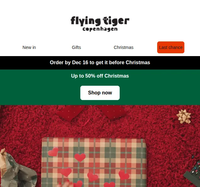 Flying Tiger Copenhagen: Vánoční dárky se slevou až 50 % – červenec 2026 | Nuslet.cz