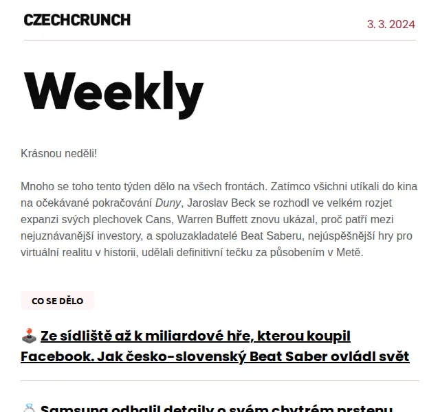 CzechCrunch: přehled března 2024 – novinky a tipy | Nuslet.cz