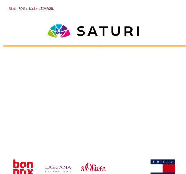 Saturi: Sleva 20 % na bundy a svetry – červenec 2026 | Nuslet.cz