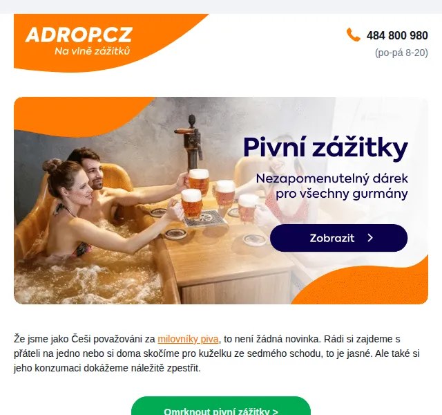 Adrop: Pivní zážitky a dárky – červenec 2026 | Nuslet.cz