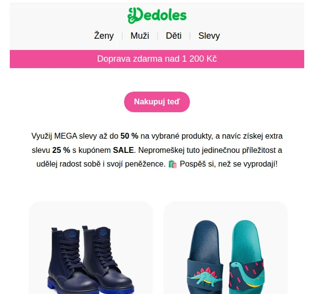 Dedoles: MEGA slevy až 50 % + extra 25 % – červenec 2026 | Nuslet.cz
