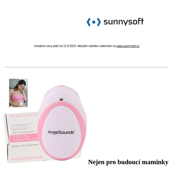 Sunnysoft: Prenatální odposlech AngelSounds a akce – červenec 2026 | Nuslet.cz
