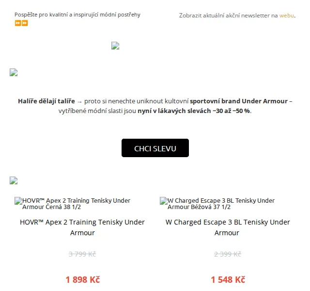 UrbanStore: Under Armour slevy až 50 % – červenec 2026 | Nuslet.cz