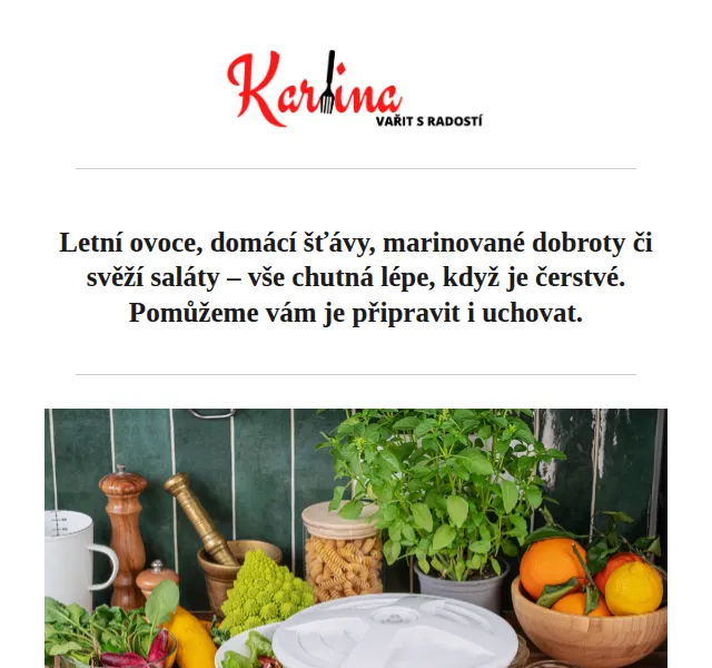 Karlina CZ: Letní nabídka – vakuové láhve a mixéry Magimix – červenec 2026 | Nuslet.cz