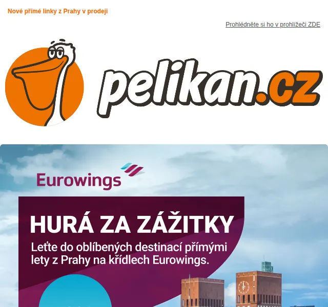 ✈ Pelikan.cz: Letenky Eurowings od 1 990 Kč – červen 2026 | Nuslet.cz