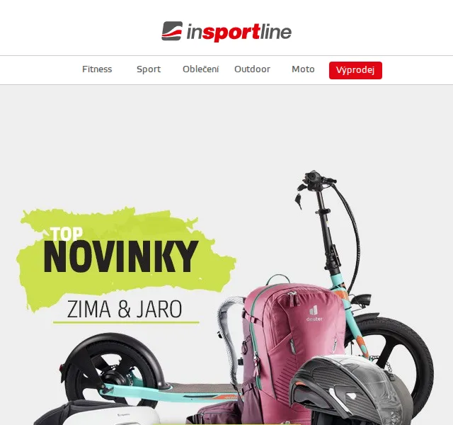 inSPORTline: Vyhřívané věci a kardio se slevou až -43 % – červen 2026 | Nuslet.cz