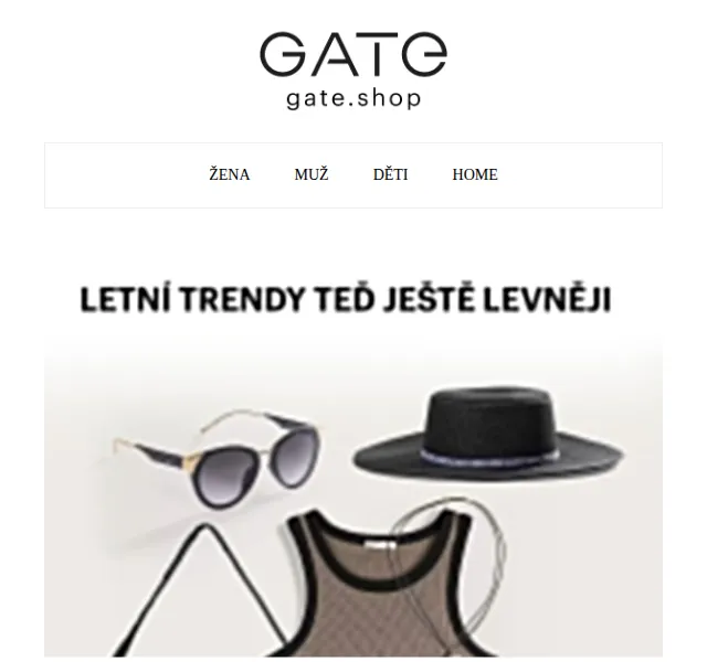Gate.shop: letní must have kousky se slevami až 77 % – červenec 2026 | Nuslet.cz