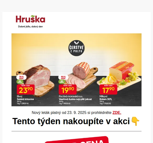 Hruška: Templářské skleně 99,90 Kč – červenec 2026 | Nuslet.cz