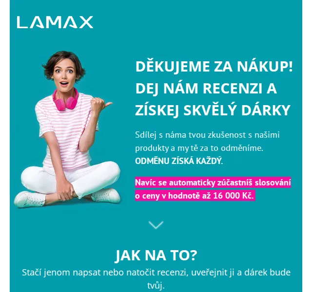 LAMAXshop.cz: odměna za recenzi až 16 000 Kč – červenec 2026 | Nuslet.cz