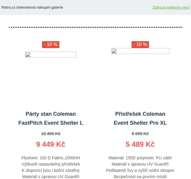 Patro.cz: Camping vybavení Coleman s 10% slevou – červen 2026 | Nuslet.cz