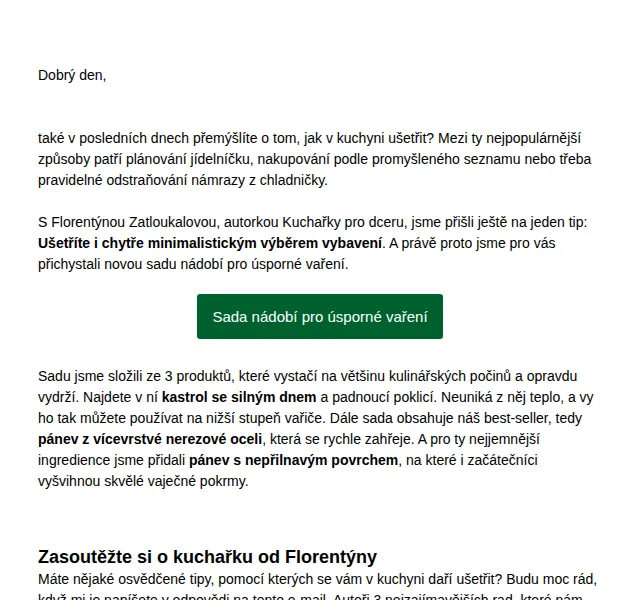 Jan Fabini: Sada nádobí pro úsporné vaření podle Florentýny – červen 2026 | Nuslet.cz